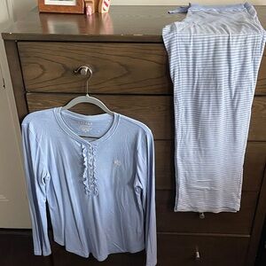 Lauren Ralph Lauren Light Blue Pajama Set - Worn Once